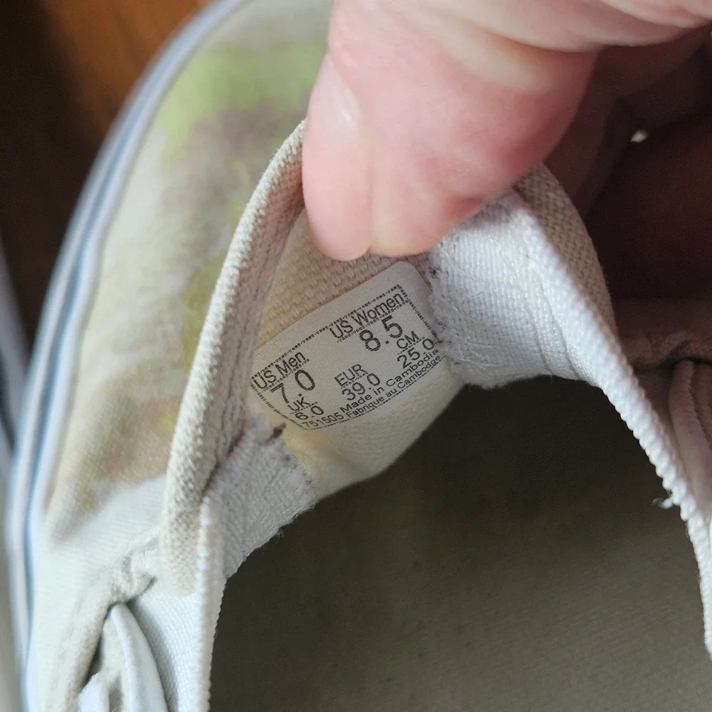 Vans Classic Slip-On Desert Vibes Print Beige Canvas‎ Sneakers Womens 8.5 Mens 7